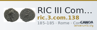 RIC III Commodus 138 — CANOA