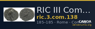 RIC III Commodus 138 — CANOA