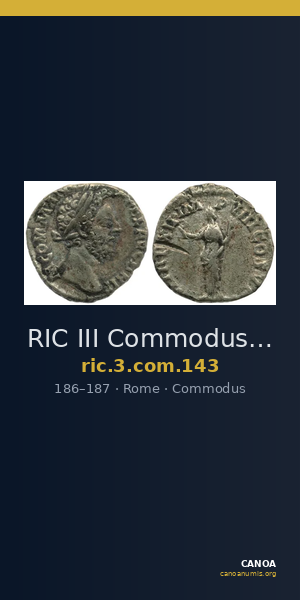 RIC III Commodus 143 — CANOA
