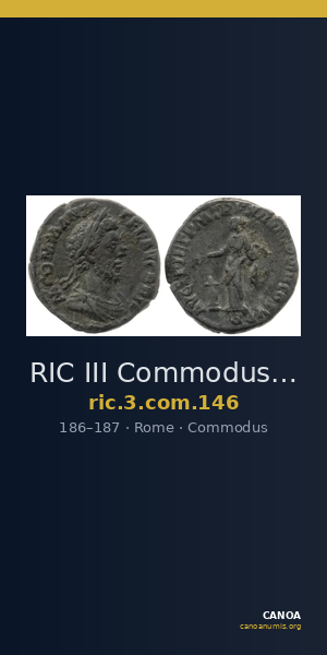 RIC III Commodus 146 — CANOA