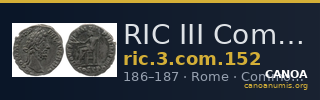 RIC III Commodus 152 — CANOA