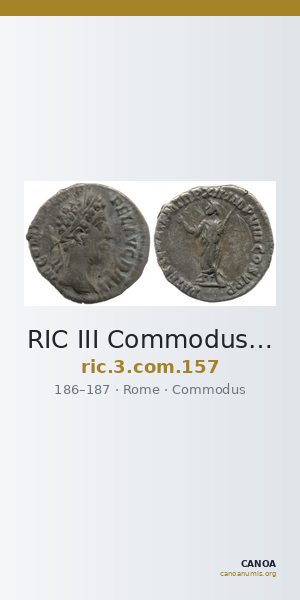 RIC III Commodus 157 — CANOA