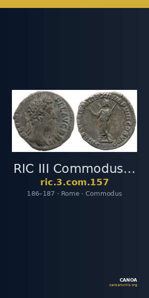 RIC III Commodus 157 — CANOA