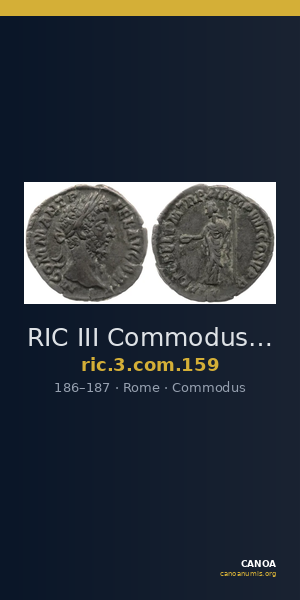RIC III Commodus 159 — CANOA