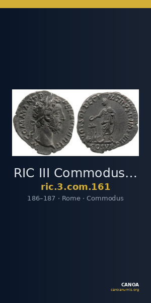 RIC III Commodus 161 — CANOA