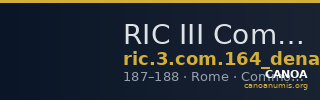 RIC III Commodus 164 (denarius) — CANOA