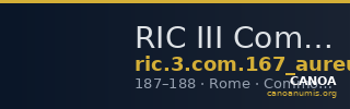 RIC III Commodus 167 (aureus) — CANOA