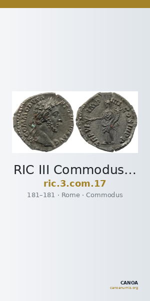 RIC III Commodus 17 — CANOA