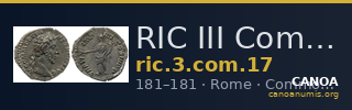 RIC III Commodus 17 — CANOA