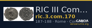 RIC III Commodus 170 — CANOA