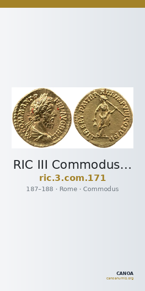 RIC III Commodus 171 — CANOA