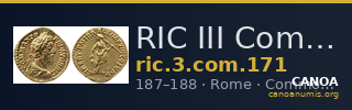 RIC III Commodus 171 — CANOA