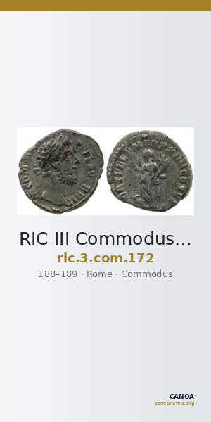 RIC III Commodus 172 — CANOA