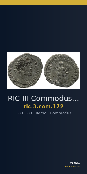 RIC III Commodus 172 — CANOA