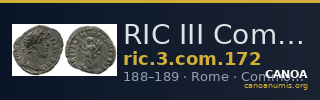 RIC III Commodus 172 — CANOA