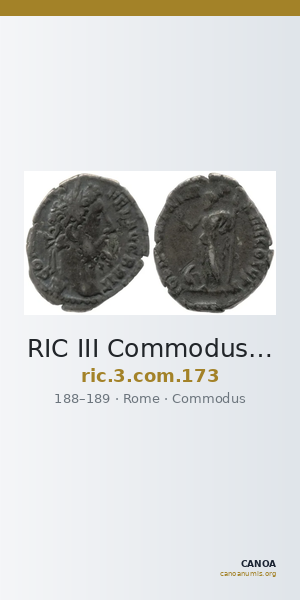 RIC III Commodus 173 — CANOA