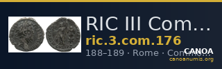 RIC III Commodus 176 — CANOA