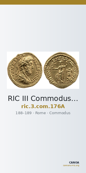 RIC III Commodus 176A — CANOA