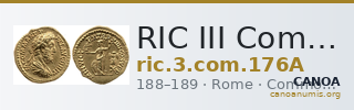 RIC III Commodus 176A — CANOA
