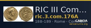 RIC III Commodus 176A — CANOA