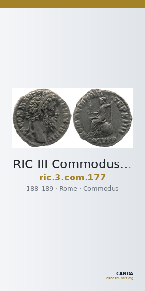RIC III Commodus 177 — CANOA