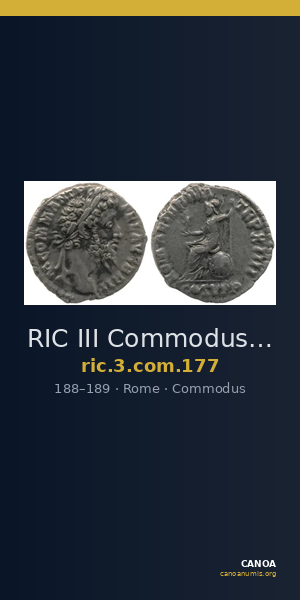 RIC III Commodus 177 — CANOA