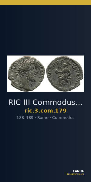 RIC III Commodus 179 — CANOA