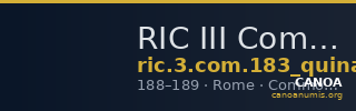 RIC III Commodus 183 (quinarius aureus) — CANOA