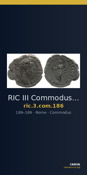 RIC III Commodus 186 — CANOA