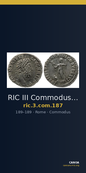 RIC III Commodus 187 — CANOA