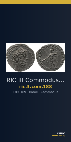 RIC III Commodus 188 — CANOA