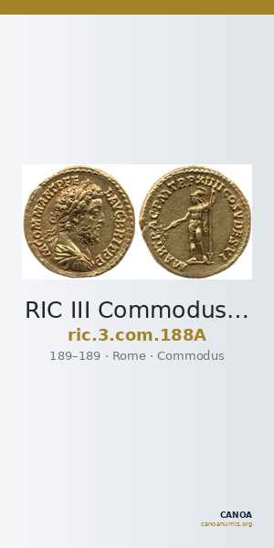 RIC III Commodus 188A — CANOA