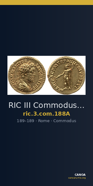RIC III Commodus 188A — CANOA