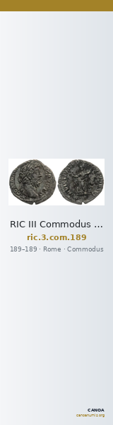 RIC III Commodus 189 — CANOA