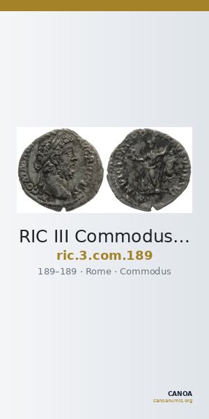 RIC III Commodus 189 — CANOA