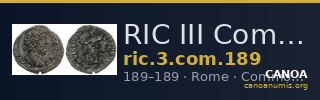 RIC III Commodus 189 — CANOA