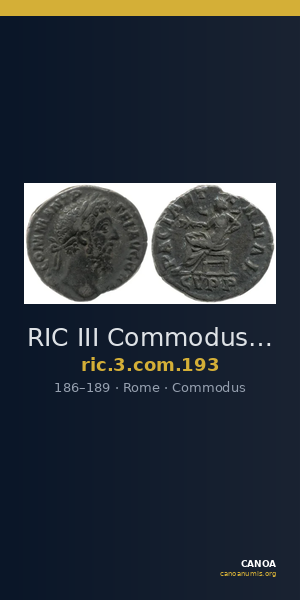 RIC III Commodus 193 — CANOA