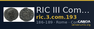 RIC III Commodus 193 — CANOA