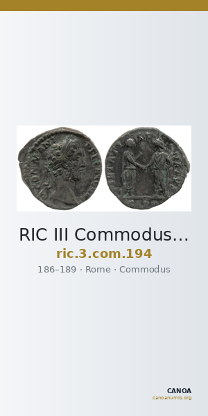 RIC III Commodus 194 — CANOA