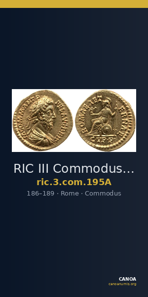 RIC III Commodus 195A — CANOA