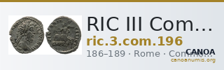 RIC III Commodus 196 — CANOA