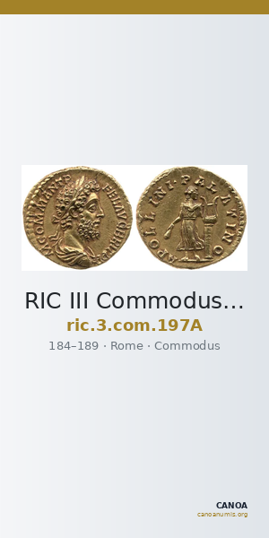 RIC III Commodus 197A — CANOA