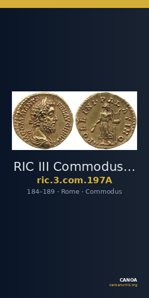 RIC III Commodus 197A — CANOA