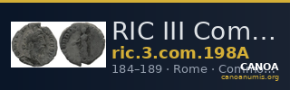 RIC III Commodus 198A — CANOA