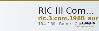RIC III Commodus 198B (aureus) — CANOA