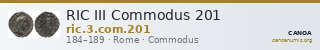 RIC III Commodus 201 — CANOA