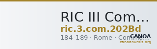 RIC III Commodus 202Bd — CANOA