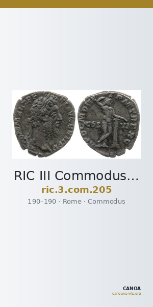 RIC III Commodus 205 — CANOA