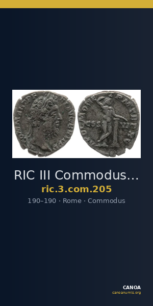 RIC III Commodus 205 — CANOA