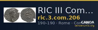 RIC III Commodus 206 — CANOA